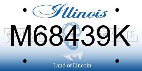 M68439K Illinois License Plate