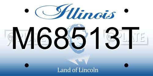 M68513T Illinois License Plate
