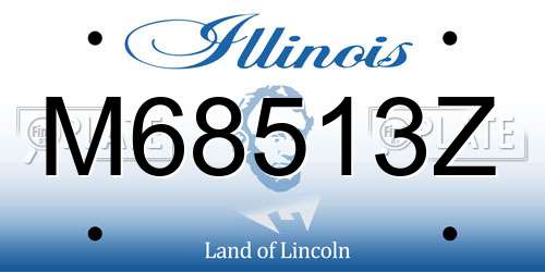 M68513Z Illinois License Plate
