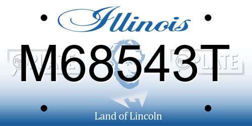 M68543T Illinois License Plate