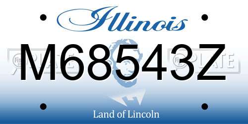 M68543Z Illinois License Plate