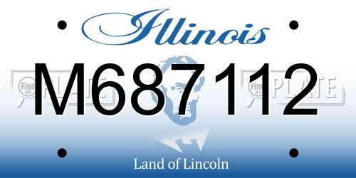 M687112 Illinois License Plate