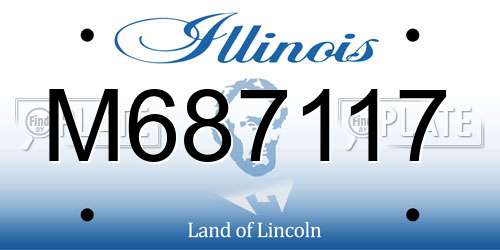 M687117 Illinois License Plate