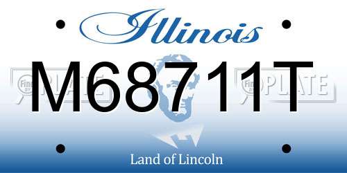 M68711T Illinois License Plate