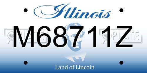 M68711Z Illinois License Plate