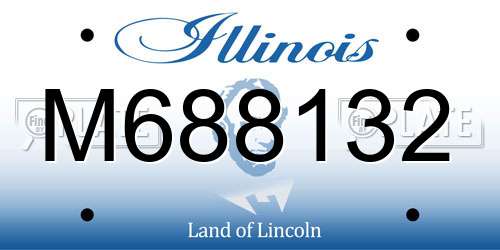 M688132 Illinois License Plate