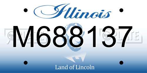 M688137 Illinois License Plate