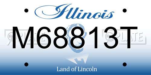 M68813T Illinois License Plate