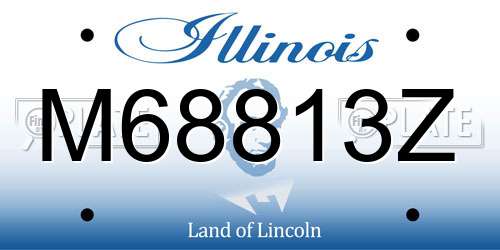 M68813Z Illinois License Plate