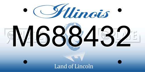 M688432 Illinois License Plate