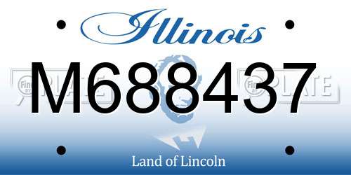 M688437 Illinois License Plate