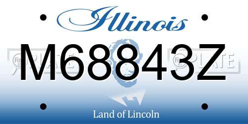 M68843Z Illinois License Plate