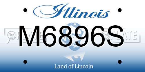 M6896S Illinois License Plate