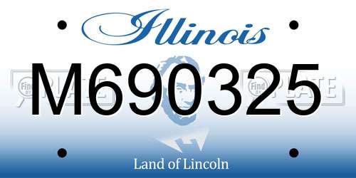 M690325 Illinois License Plate