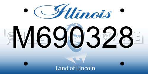 M690328 Illinois License Plate