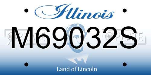 M69032S Illinois License Plate