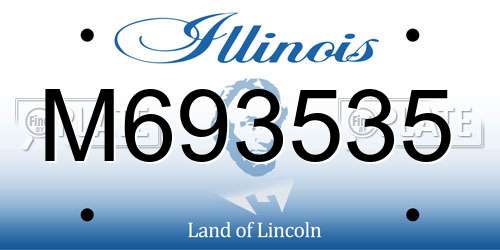 M693535 Illinois License Plate