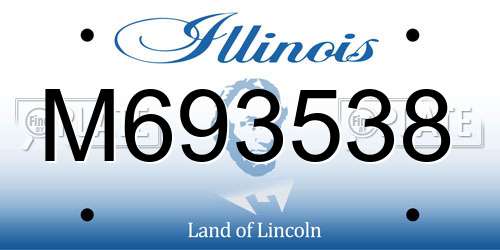M693538 Illinois License Plate