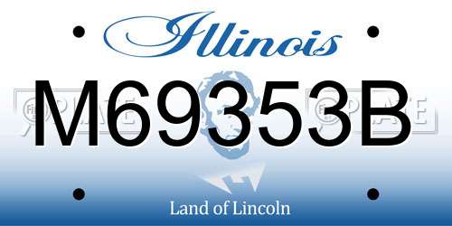M69353B Illinois License Plate