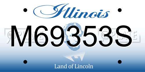 M69353S Illinois License Plate
