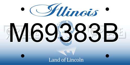 M69383B Illinois License Plate