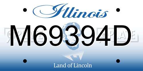 M69394D Illinois License Plate