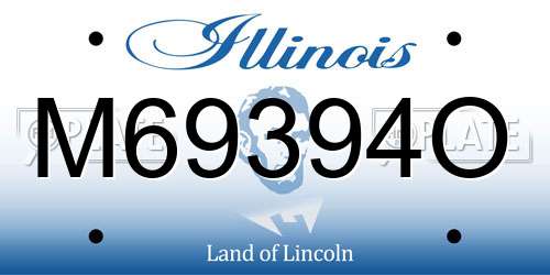 M69394O Illinois License Plate