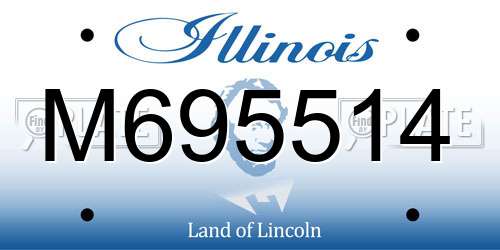 M695514 Illinois License Plate