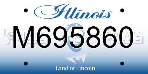 M695860 Illinois License Plate