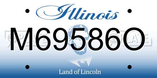 M69586O Illinois License Plate