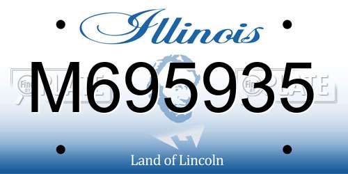 M695935 Illinois License Plate