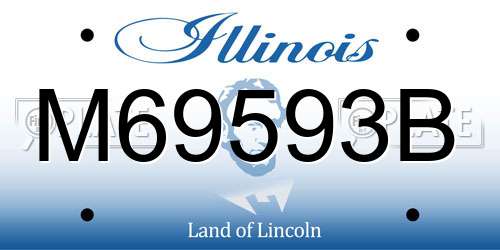 M69593B Illinois License Plate