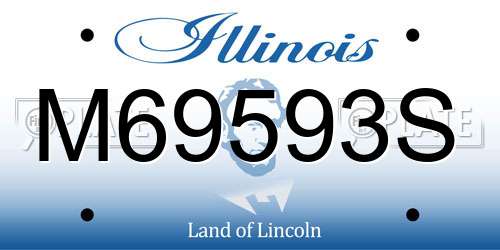 M69593S Illinois License Plate