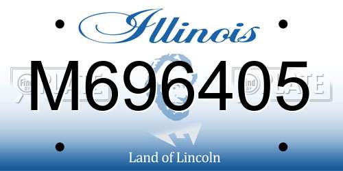 M696405 Illinois License Plate