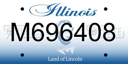 M696408 Illinois License Plate