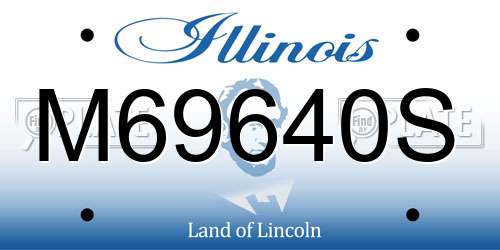 M69640S Illinois License Plate