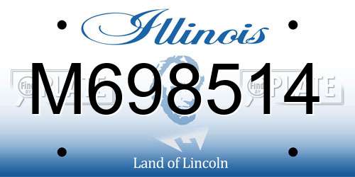 M698514 Illinois License Plate