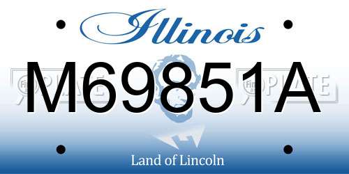 M69851A Illinois License Plate