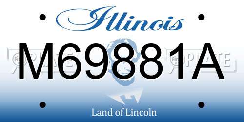 M69881A Illinois License Plate