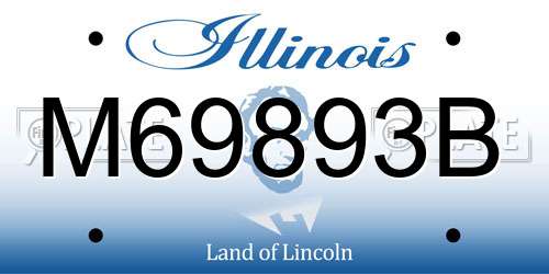 M69893B Illinois License Plate