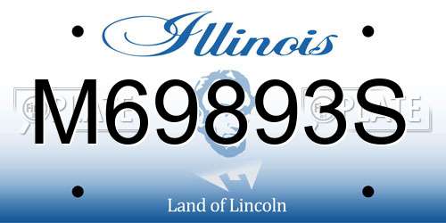 M69893S Illinois License Plate