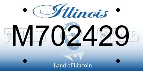 M702429 Illinois License Plate