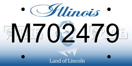 M702479 Illinois License Plate