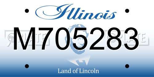 M705283 Illinois License Plate