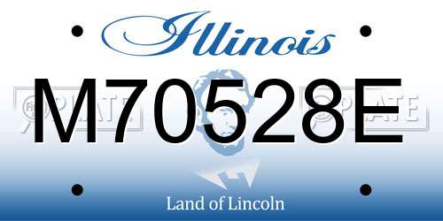 M70528E Illinois License Plate