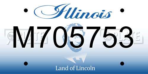 M705753 Illinois License Plate
