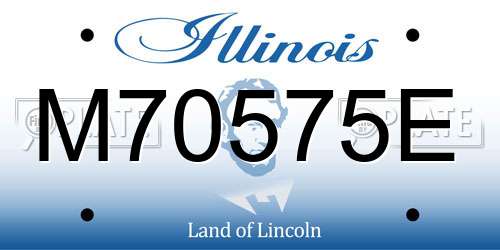 M70575E Illinois License Plate