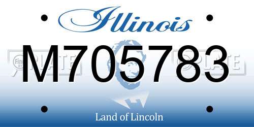 M705783 Illinois License Plate