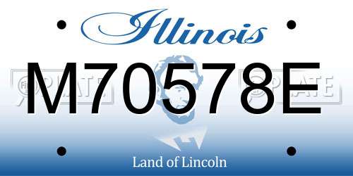 M70578E Illinois License Plate