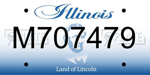 M707479 Illinois License Plate